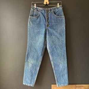 Vintage 80's Gasoline Mom Button Fly Jeans Sz 11 Jr